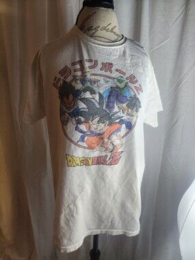 Toei Animation White Dragon Ball Z Graphic T-Shirt Large